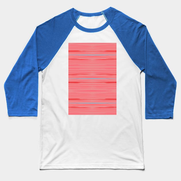 Sunset Stripes - Orange Blue Baseball T-Shirt by SilverPegasus